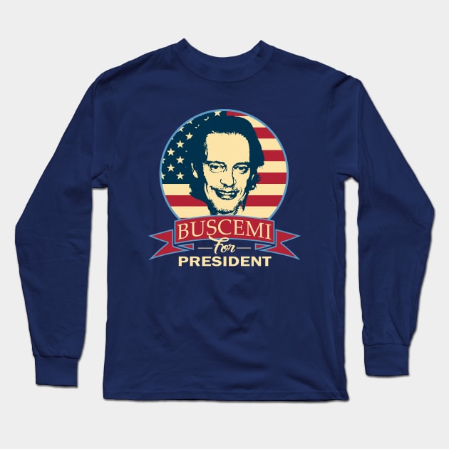 Buscemi For President Long Sleeve T-Shirt by Nerd_art